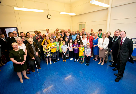 President and Sabina Higgins meet with members of the Irish community in Govanhill