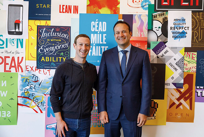 Taoiseach with Facebook CEO Mark Zuckerberg