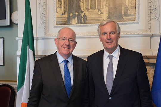 Minister Flanagan and Michel Barnier