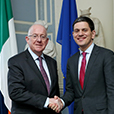 David Miliband and Minister Charlie Flanagan