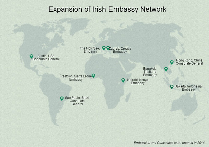 Map of new embassies and consulates announced across the globe