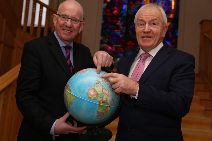 Minister Charlie Flanagan and Minister Jimmy Deenihan at the launch of Global Irish: Ireland's Diaspora Policy. 