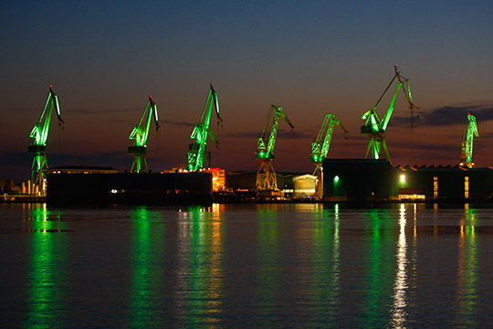 Uljanik shipyard's "Lighting Giants", City of Pula, March 2016