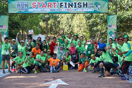 Participants at the Start/Finish line at the Shamrock Run Malaysia 2016