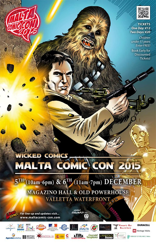 Wicked Comics Malta Comic Con 2015. 5th - 7th December 2015, Magazino Hall and Old Powerhouse, Valletta Waterfront.