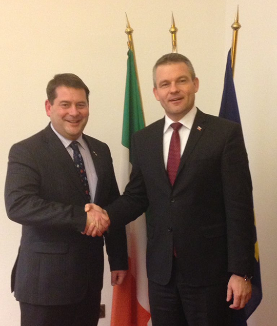 Minister Murphy with Mr Pellegrini