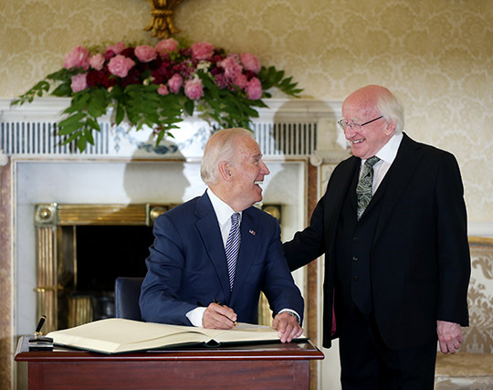 Vice President Biden with President Higgins. Photo Credit: Maxwells Photography