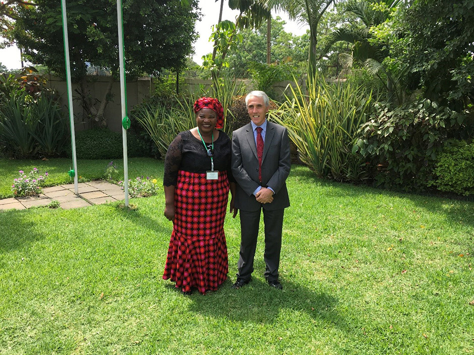 Save Environment and People Agency Zambia Chairlady visits Embassy of Ireland Lusaka