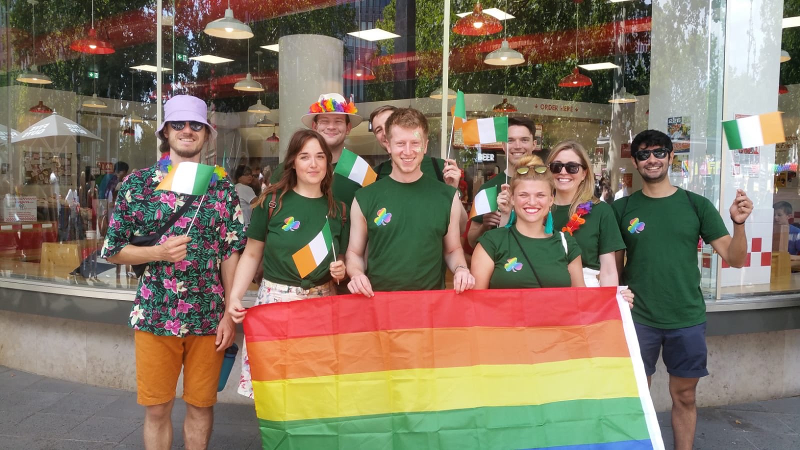 Staff from Ireland's embassy in Germany take part in Pride 2019