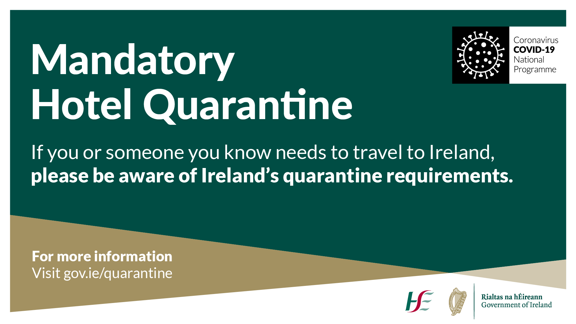 Mandatory Hotel Quarantine (MHQ) for travellers from high-risk countries