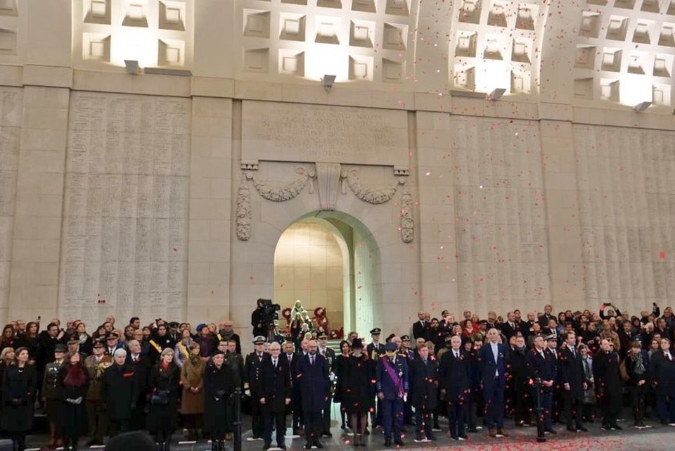 Dignitaries pictured at the Menin Gate commemoration ceremony which took place in November 2018. 