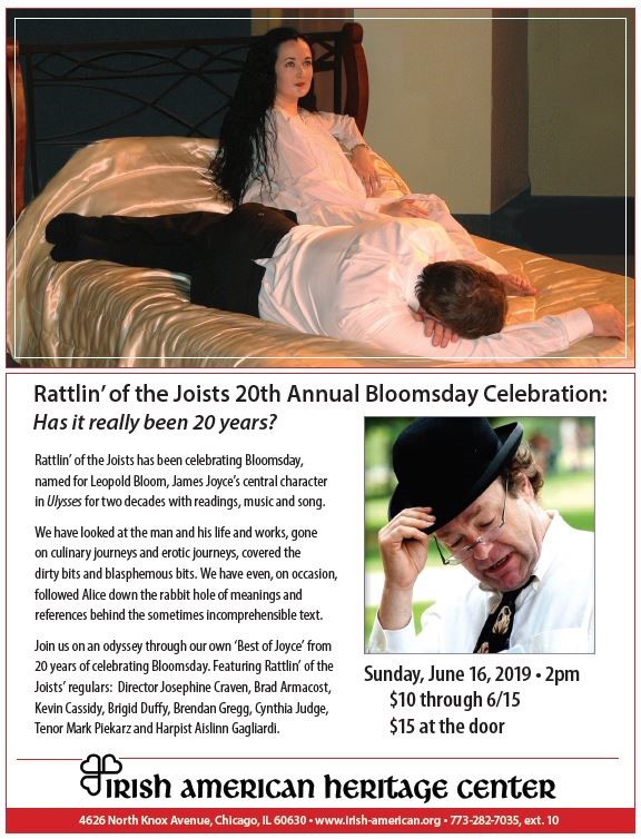 Celebrate Bloomsday on June 16th at IAHC