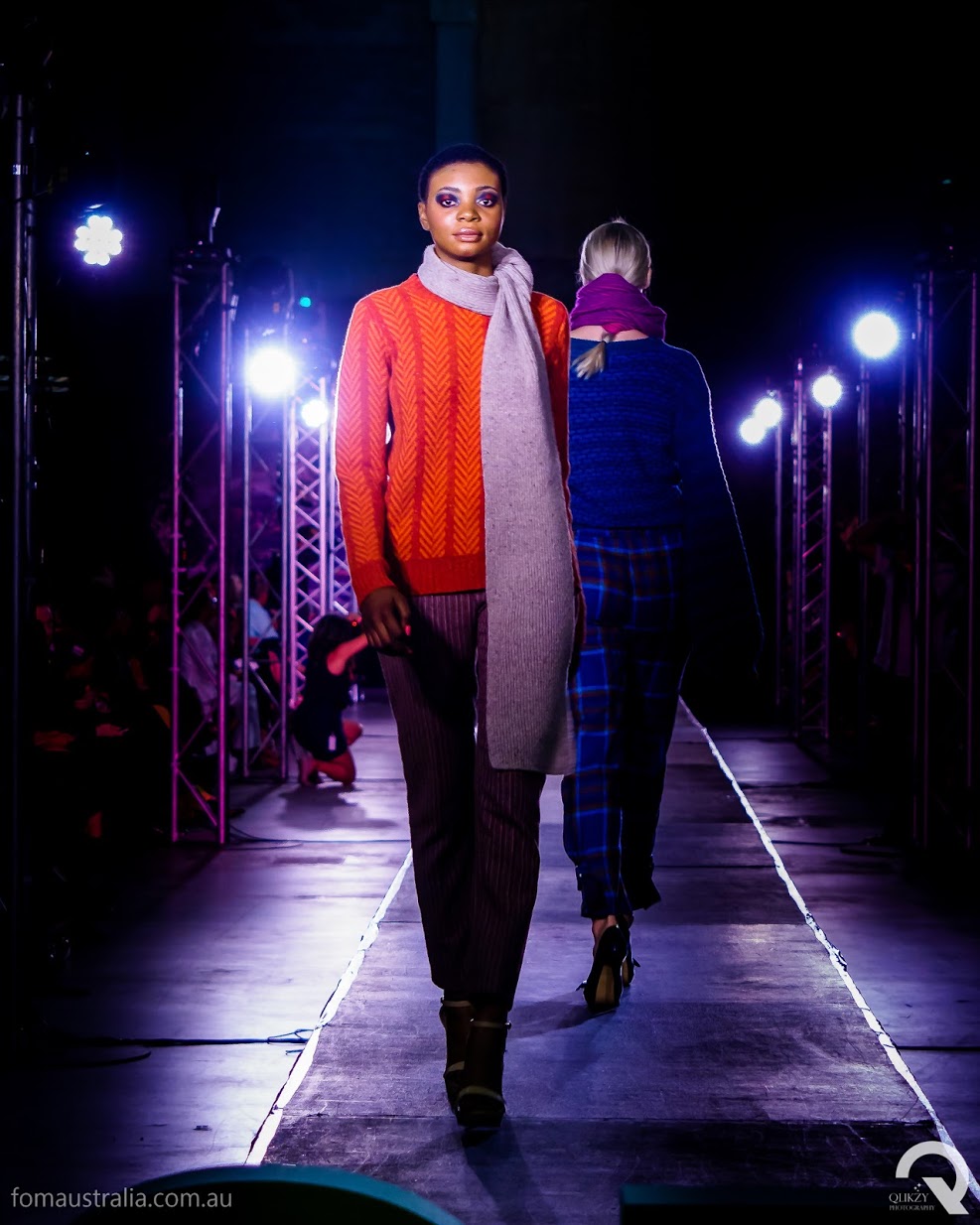 Anne McConnell's knitwear on the runway at FOMA 2019
