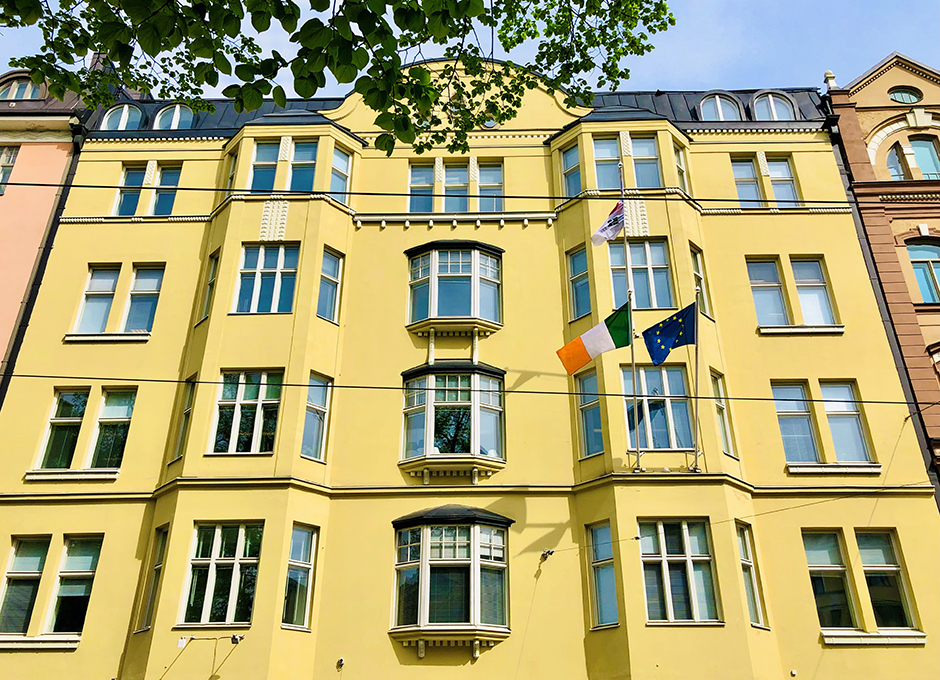 Embassy of Ireland, Finland building in Helsinki, 2021