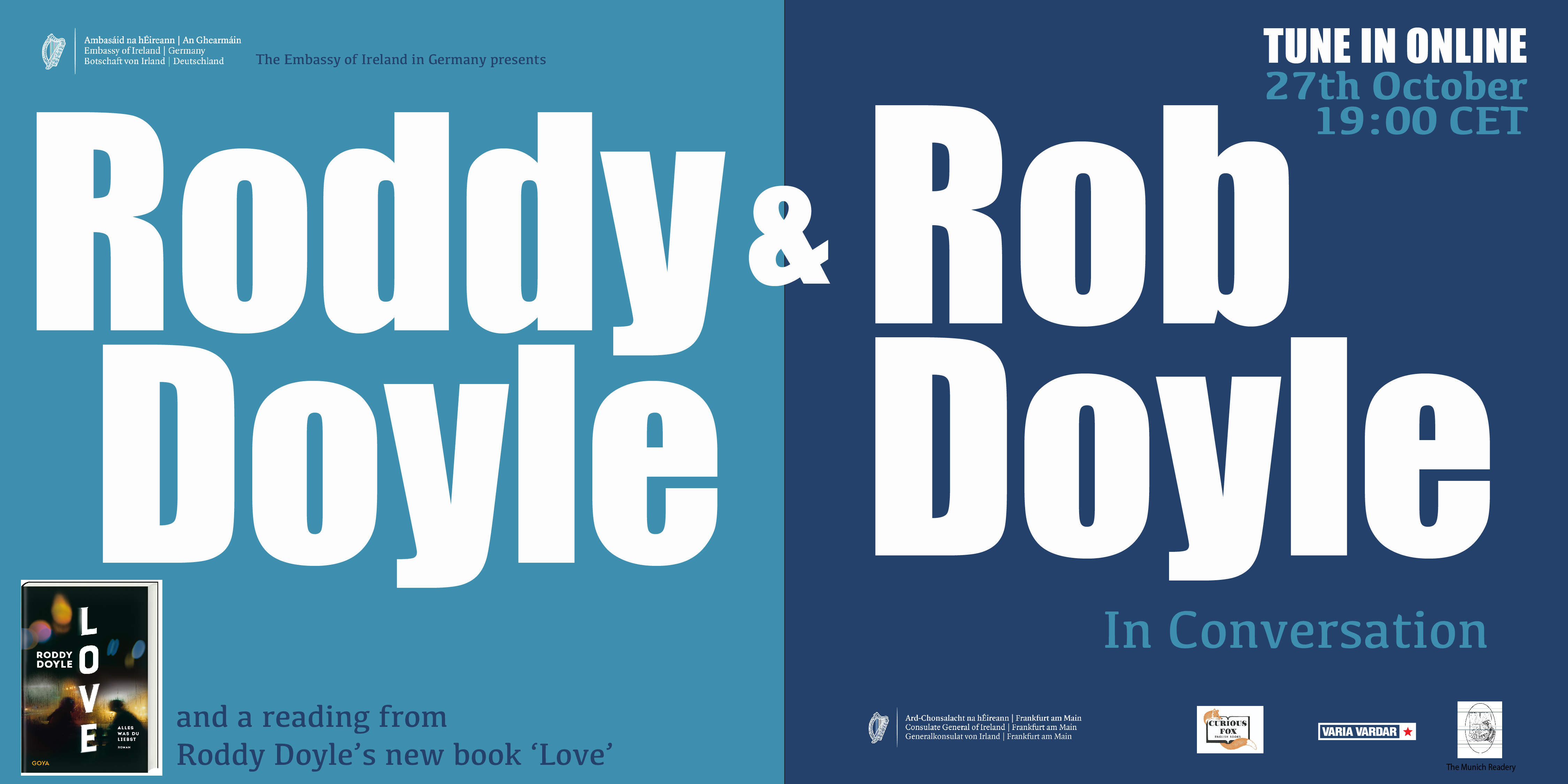 Roddy Doyle & Rob Doyle Banner