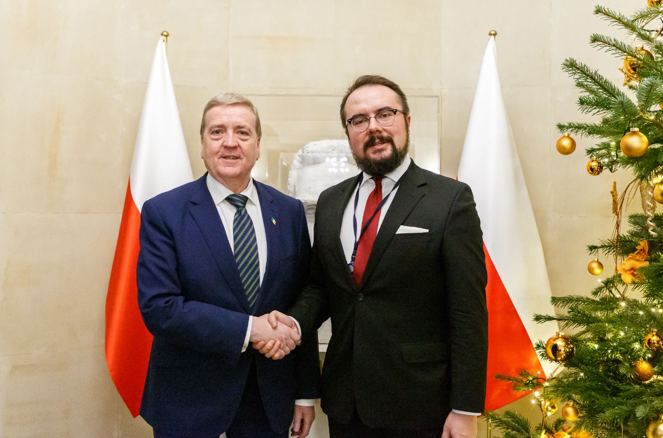 Minister Pat Breen on a visit to Warsaw