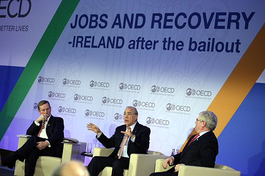 Official visit of the Irish Government led by Taoiseach Enda Kenny T.D and Tánaiste Eamon Gilmore T.D. Photo 7 February 2013 - Herve Cortinat