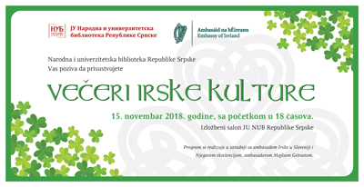 Irish event in Banja Luka on 15 November