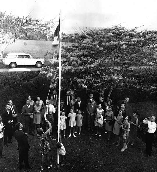 Flag raising ceremony of First Honorary Consul,  Embassy of Ireland Tanzania