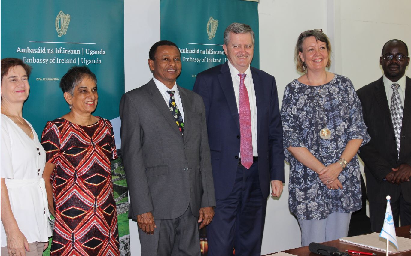 Catherine Feeny(WFP-HQ), Gulshum Rehman(WFP-Uganda), El Khidir Daloum (CD WFP-Uganda), Amb. William Carlos, Aine Doody & Bob Odongo (Embassy of Ireland)